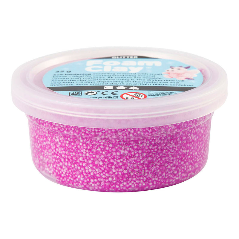 Afbeelding laden in galerijviewer, Creativ company foam clay glitter 35gr - paars