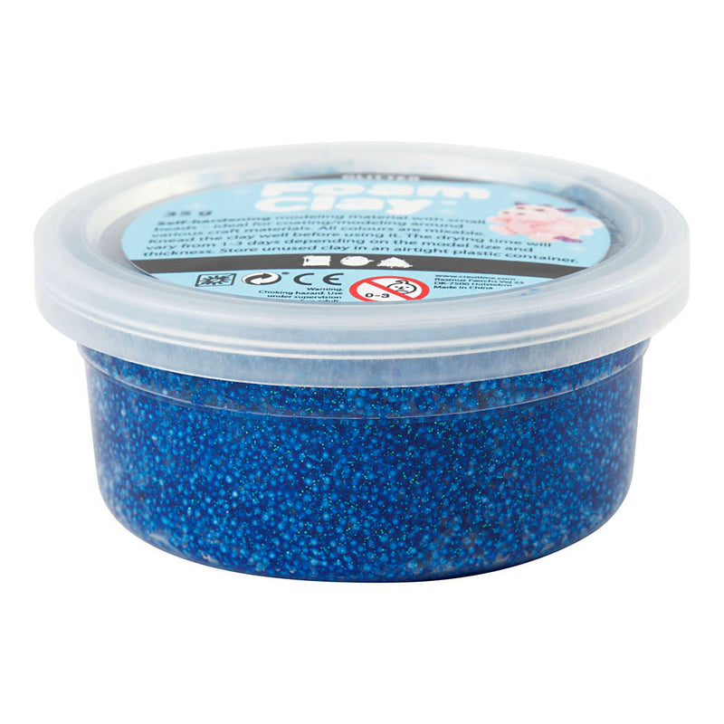 Load image into Gallery viewer, Creativ company https: www.cchobby.nl foam-clayr-glitter-blauw-35-gr-1-doosje