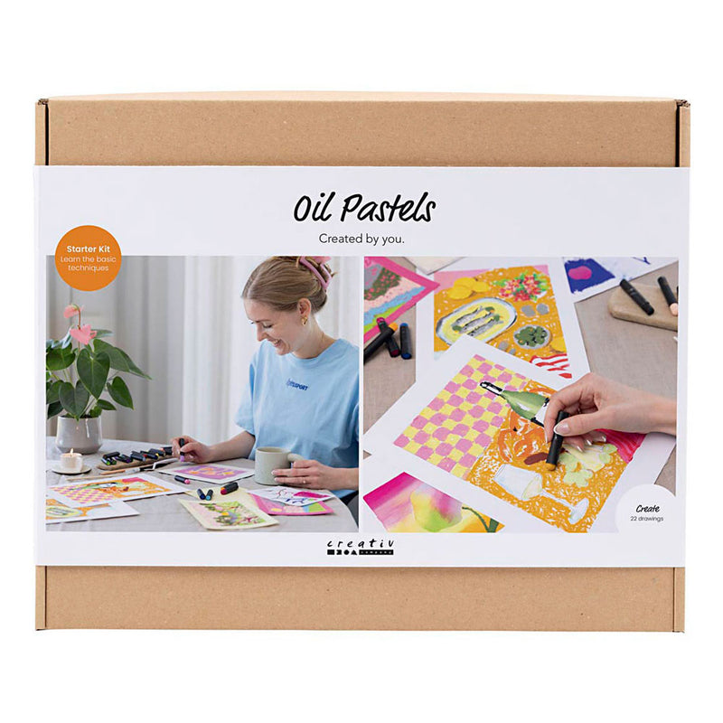 Afbeelding laden in galerijviewer, Creativ company http: www.cchobby.nl starter-hobbyset-oliepastel-diverse-kleuren-1-doos