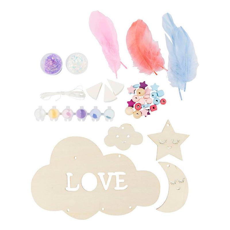 Afbeelding laden in galerijviewer, Creativ company http: www.cchobby.nl hobbyset-decoratie-wolk-maan-ster-glitterkleuren-pastelkleuren-1-doos