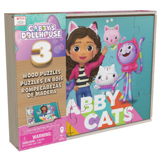 Load image into Gallery viewer, Spinmaster gabby's dollhouse puzzel 3 pack: houten puzzel in houten doos | 2 stuks