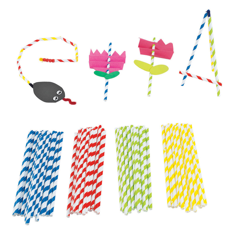 Load image into Gallery viewer, Colorations - gekleurde knutselrietjes, 100st. (4 kleuren)