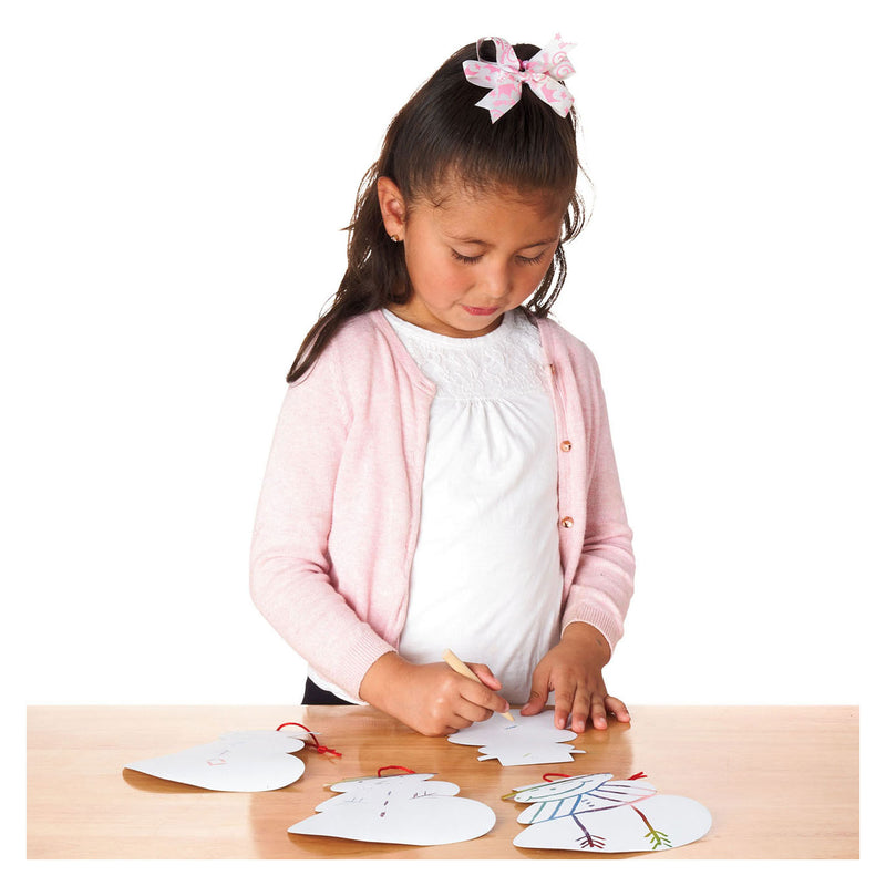 Load image into Gallery viewer, Colorations scratchkaart sneeuwman kersthanger, set van 24