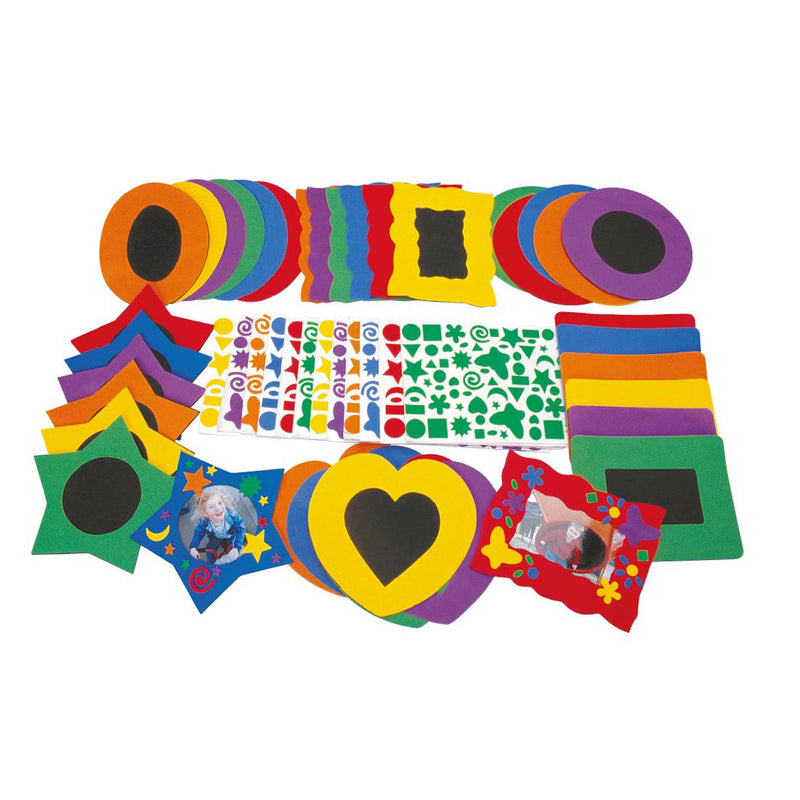 Load image into Gallery viewer, Colorations foam fotolijstjes met zelfklevende foamstickers, 36 stuks