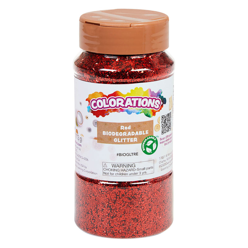 Load image into Gallery viewer, Colorations - biologische afbreekbare glitter - rood, 113 gram