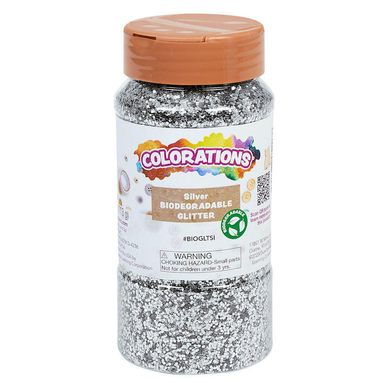 Load image into Gallery viewer, Colorations - biologische afbreekbare glitter - zilver, 113 gram