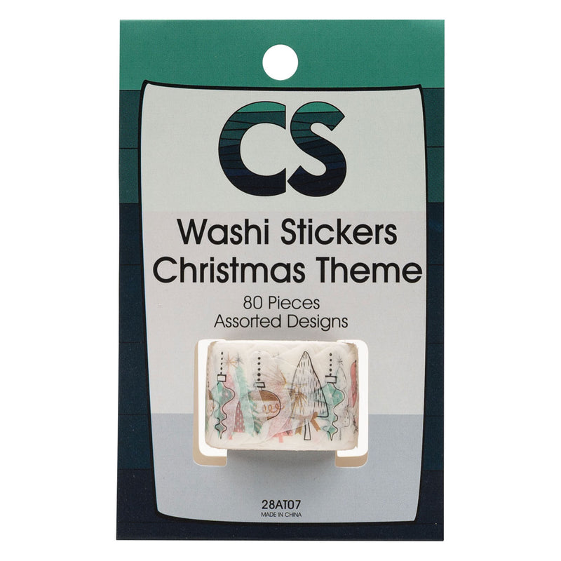 Load image into Gallery viewer, Colorations - washi stickers - kerst thema, 80st.