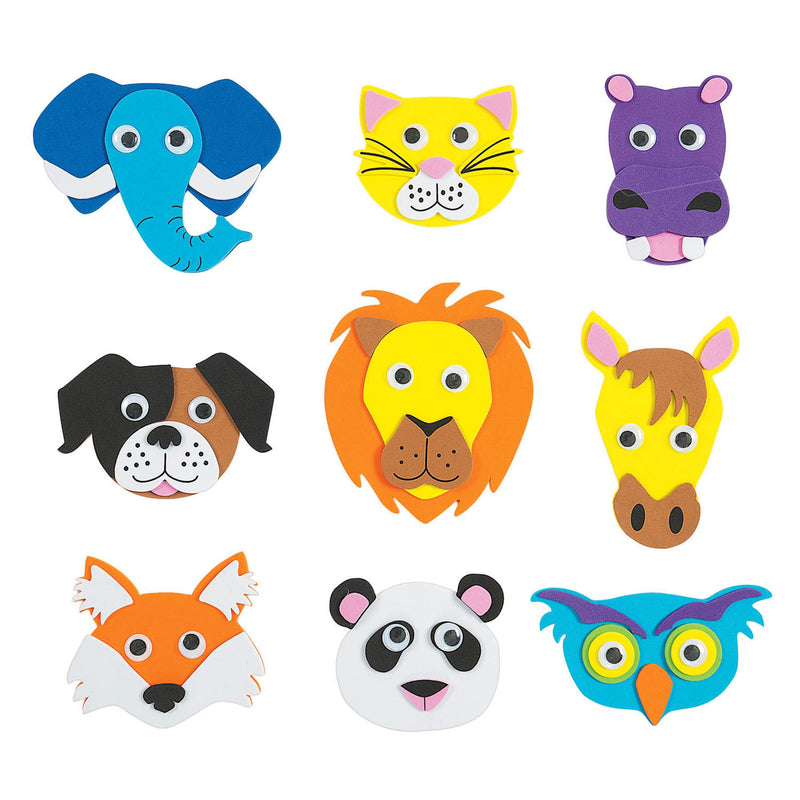 Load image into Gallery viewer, Colorations - foam dierengezichten maken knutselset, 36dlg.