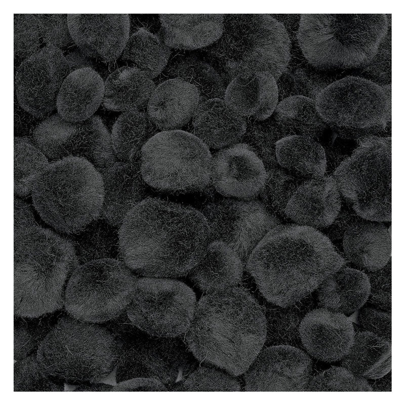 Load image into Gallery viewer, Colorations - pom poms zwart, 100st.