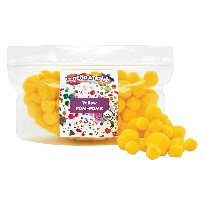 Load image into Gallery viewer, Colorations - pom poms geel, 100st.