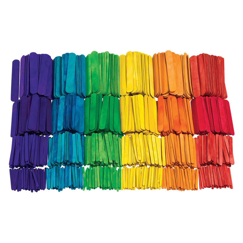 Load image into Gallery viewer, Colorations - gekleurde houten knutselstokjes klaslokaal pakket, 1200st.