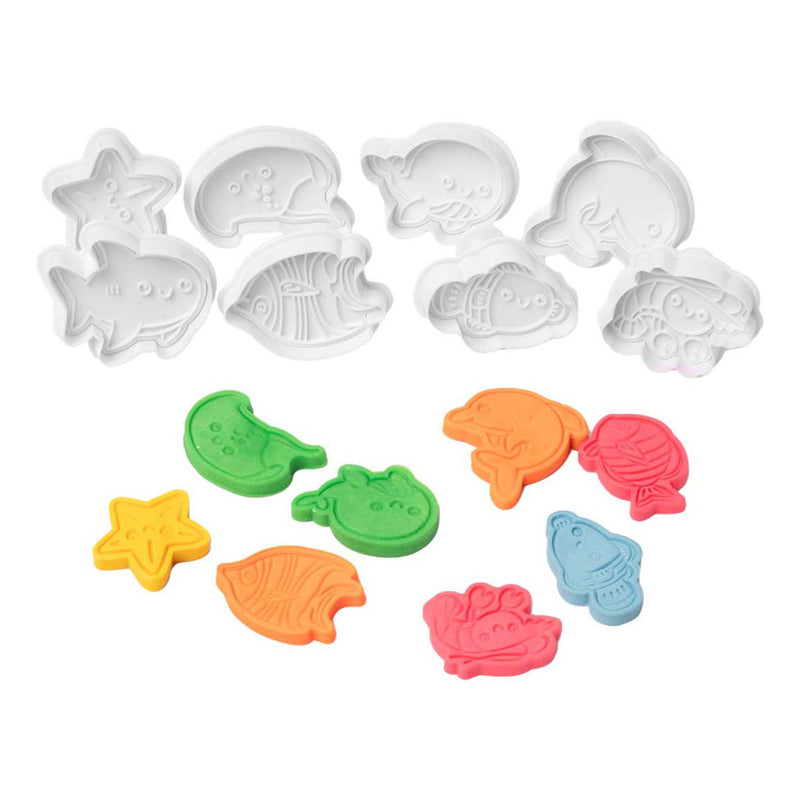 Afbeelding laden in galerijviewer, Colorations - uitdrukvormpjes zeedieren, 8st.