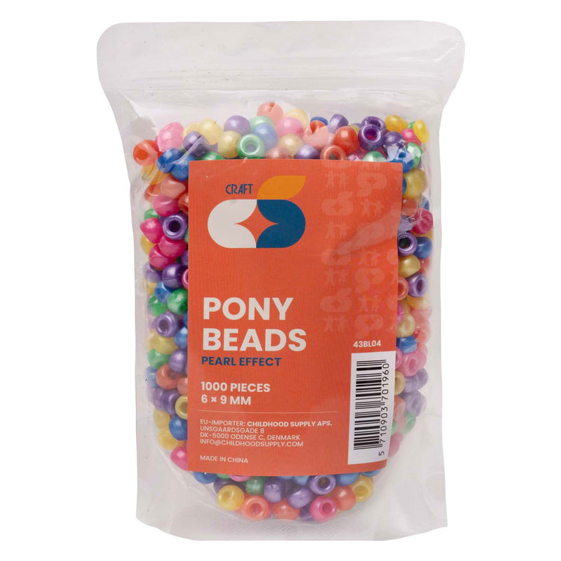 Load image into Gallery viewer, Colorations - pony kralen parelmoereffect 6x9 mm, 1000st.