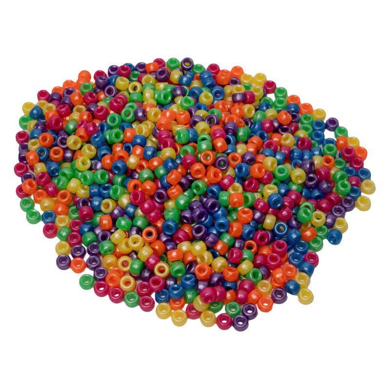 Load image into Gallery viewer, Colorations - pony kralen parelmoereffect 6x9 mm, 1000st.