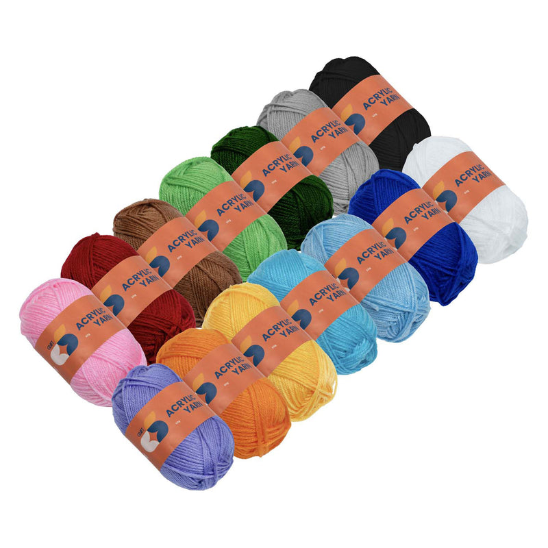 Afbeelding laden in galerijviewer, Colorations - acrylgaren set - 14 kleuren - 50g per streng