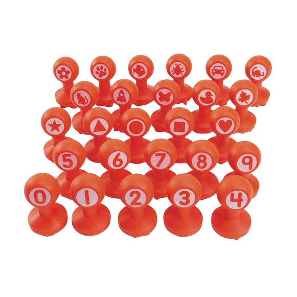 Load image into Gallery viewer, Colorations - vormen cijfers klei stempels, 26dlg.