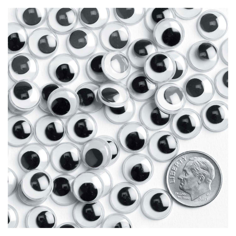 Load image into Gallery viewer, Colorations - zwarte zelfklevende wiebeloogjes, 1000st.