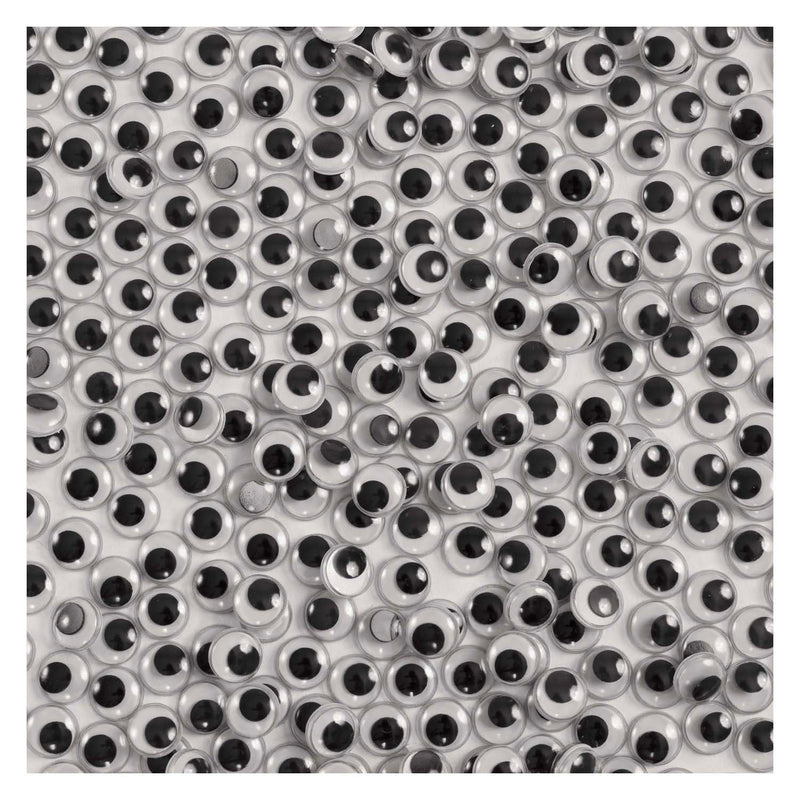 Load image into Gallery viewer, Colorations - zwarte zelfklevende wiebeloogjes, 1000st.