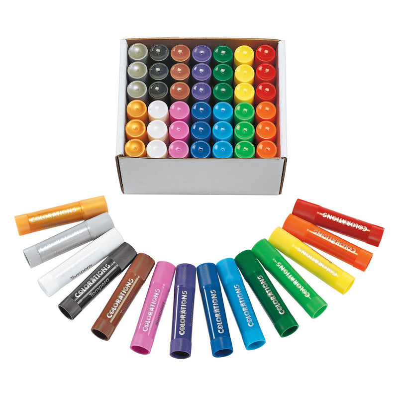 Afbeelding laden in galerijviewer, Colorations - tempera verfsticks in 14 kleuren - 42st.