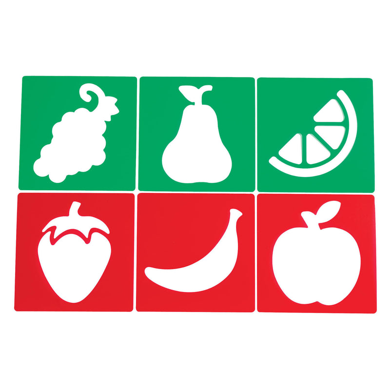 Load image into Gallery viewer, Colorations - herbruikbare fruit sjablonen - 12st.