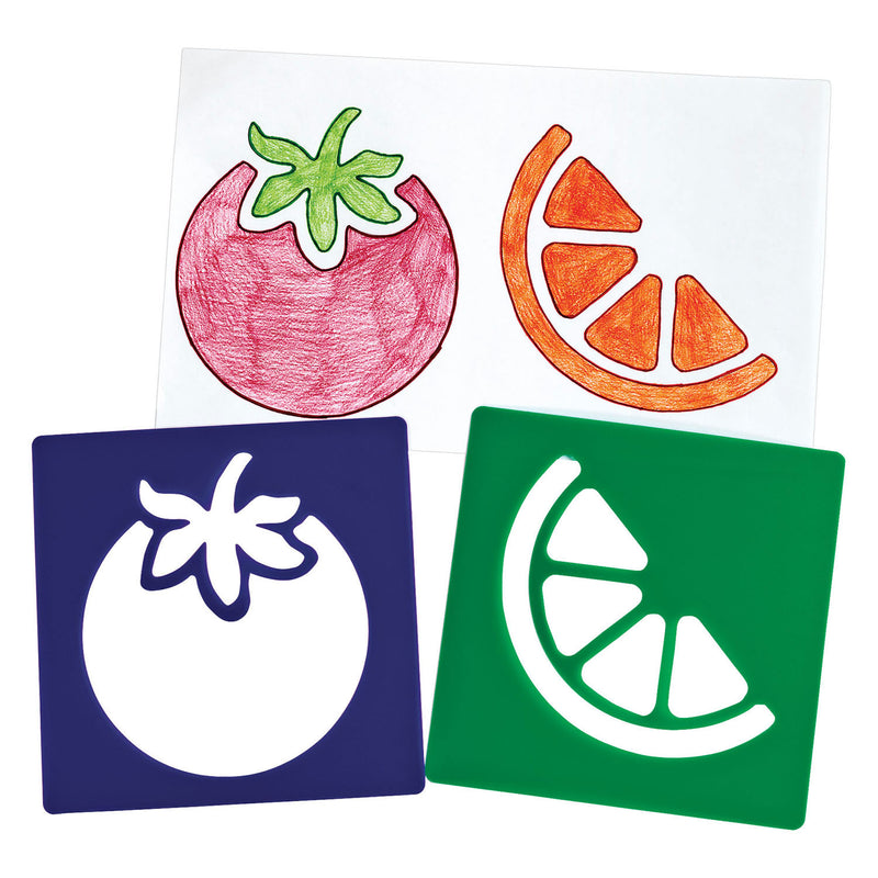 Load image into Gallery viewer, Colorations - herbruikbare fruit sjablonen - 12st.