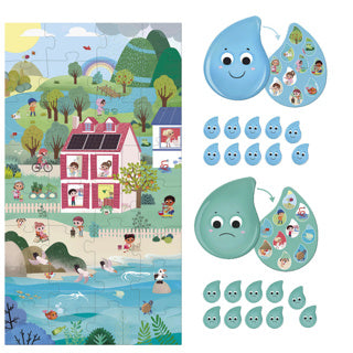 Load image into Gallery viewer, Ik leer jumbo - - geef om de planeet water - educatief spel - vanaf 4 jaar