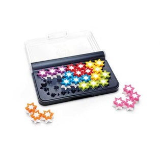 Load image into Gallery viewer, Smartgames iq stars - logisch denkspel reispuzzel - 120 opdrachten met gekleurde sterren - educatief solospel - vanaf 6 jaar