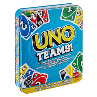 Load image into Gallery viewer, Mattel games uno teams kaartspel in exclusieve metalen box