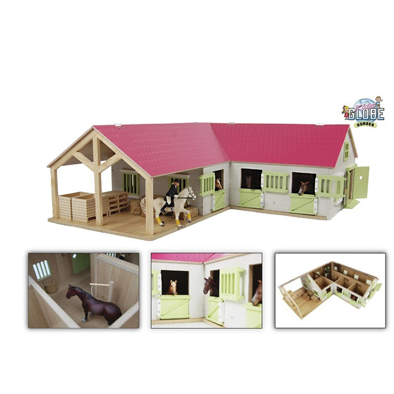 Load image into Gallery viewer, Kids globe paardenhoekstal roze