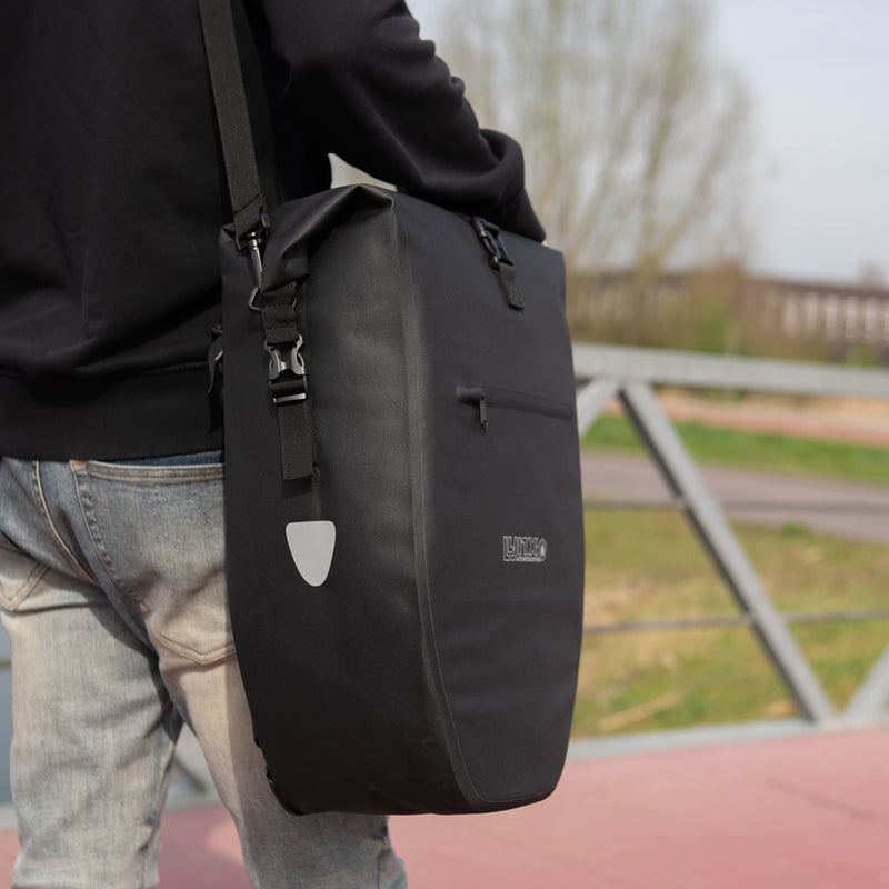 Load image into Gallery viewer, Lynx fietstas enkel tpu 28l blauw waterdicht e-bike hayes