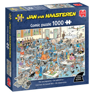 Load image into Gallery viewer, Jan van haasteren legpuzzel - de kattenshow - 1000st.