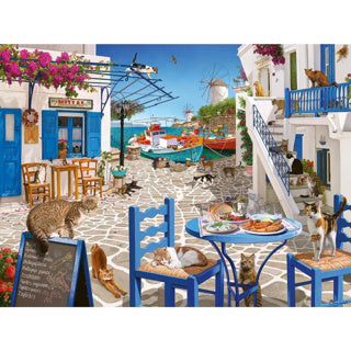 Load image into Gallery viewer, Ravensburger puzzel katten mykonos 1500 stukjes legpuzzel.