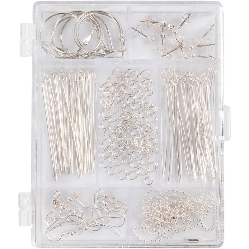 Load image into Gallery viewer, Creativ company https: www.cchobby.nl sieraden-startset-ca-175-stuk-verzilverd-1-set