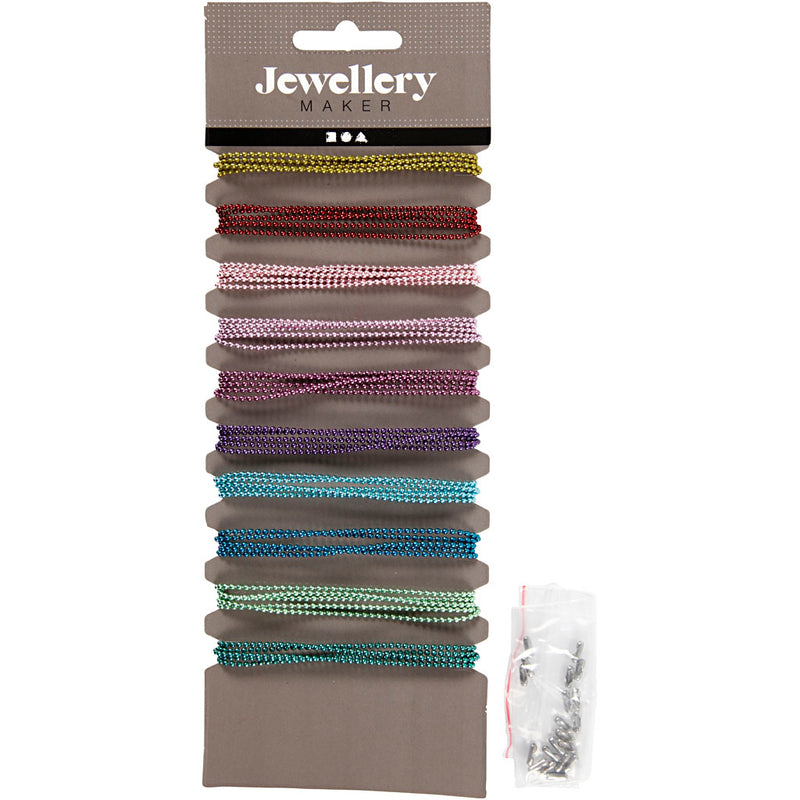 Afbeelding laden in galerijviewer, Https: www.cchobby.nl balletjesketting-d-1-5-mm-diverse-kleuren-10x80-cm-1-doos