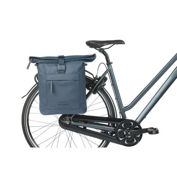 Load image into Gallery viewer, Basil b.v. dubbele fietstas basil brooklyn mik 41l 14 x 30 x 37 cm - blauw