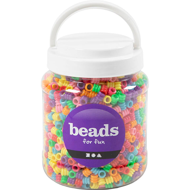 Afbeelding laden in galerijviewer, Https: www.cchobby.nl plastic-kralen-mix-d-7-mm-gatgrootte-3-mm-diverse-kleuren-265-gr-700-ml-1-doosje