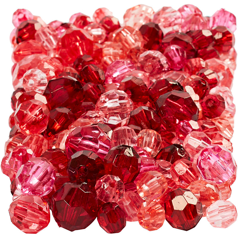 Afbeelding laden in galerijviewer, Https: www.cchobby.nl facet-kralen-afm-4-12-mm-gatgrootte-1-2-5-mm-ca-860-stuk-rode-harmonie-250-gr-1-doos