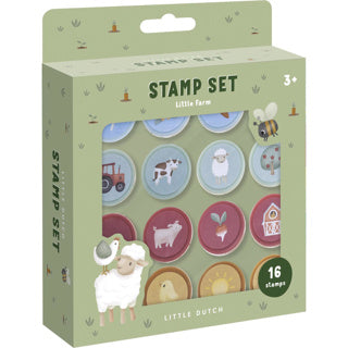 Load image into Gallery viewer, Little dutch little farm totum stempelset 12 stuks met inkt | 3 stuks
