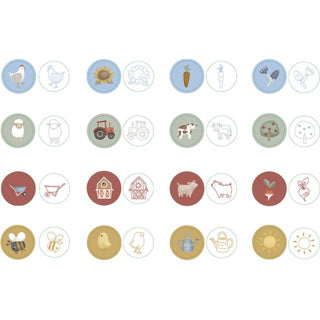 Load image into Gallery viewer, Little dutch little farm totum stempelset 12 stuks met inkt | 3 stuks