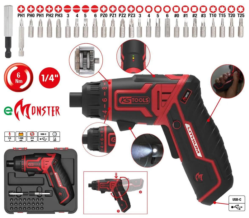 Load image into Gallery viewer, Ks tools akkuschrauber monster cordless bit drill set 27-tlg.