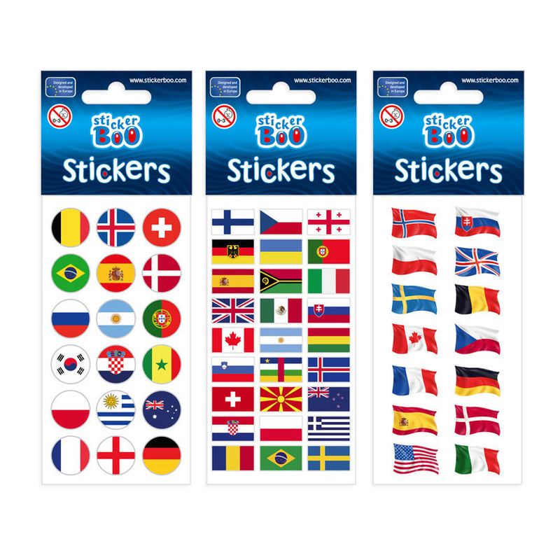 Afbeelding laden in galerijviewer, Stickervel vlaggen