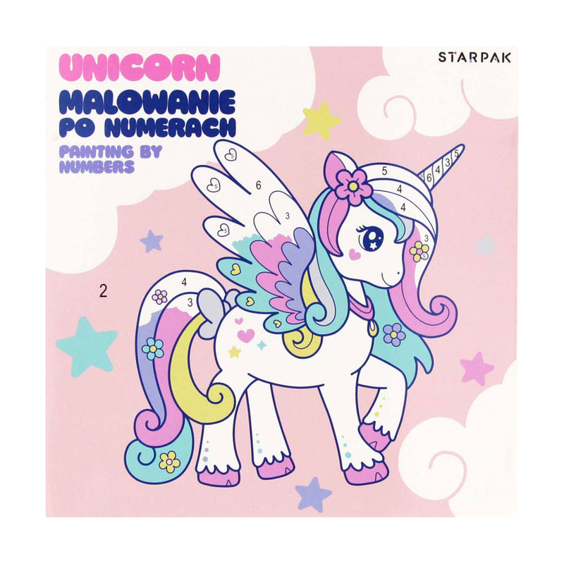 Load image into Gallery viewer, Schilderen op nummers unicorn 20x20cm, 6 kleuren