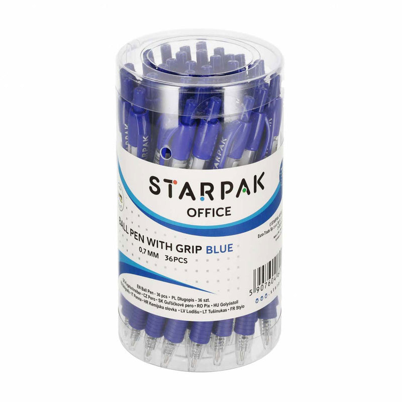 Afbeelding laden in galerijviewer, Balpen met grip blauw, 36st.