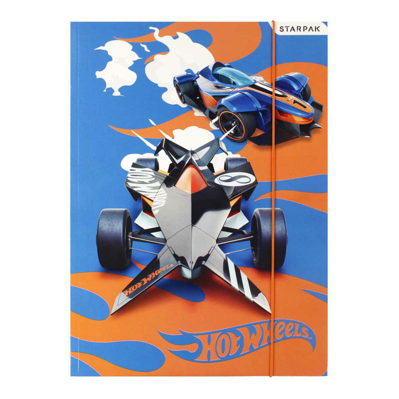 Afbeelding laden in galerijviewer, Map met elastiek a4 hot wheels