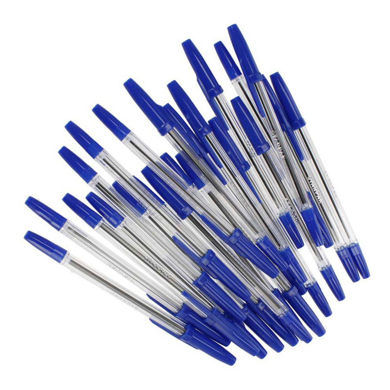 Load image into Gallery viewer, Balpen met dop blauw, 50st.
