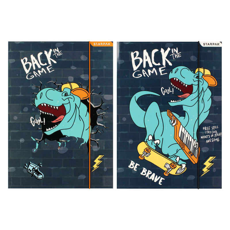 Afbeelding laden in galerijviewer, Map met elastiek a4 skate dino