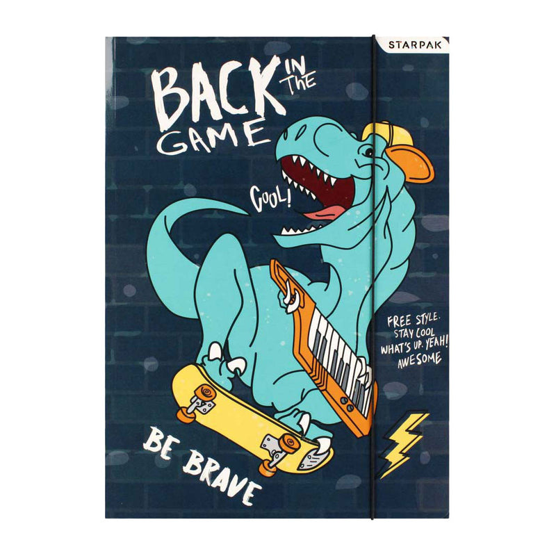 Afbeelding laden in galerijviewer, Map met elastiek a4 skate dino