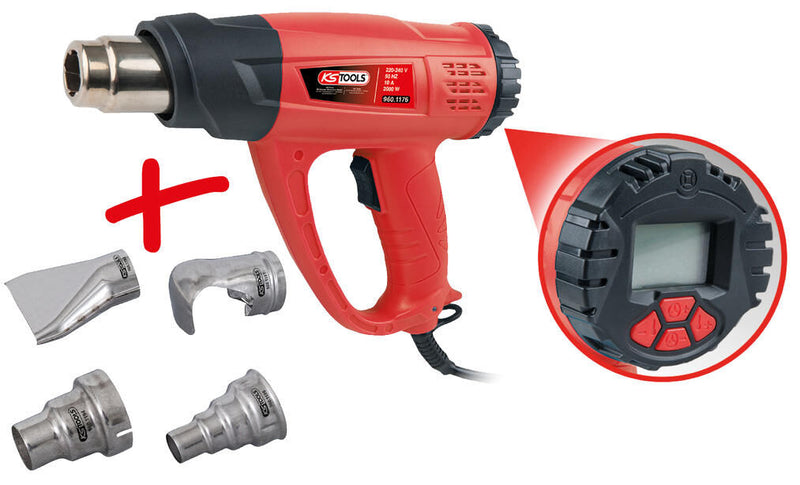 Load image into Gallery viewer, Ks tools heteluchtpistool set hot air blower set lcd ks-tools, 5-piece, digita