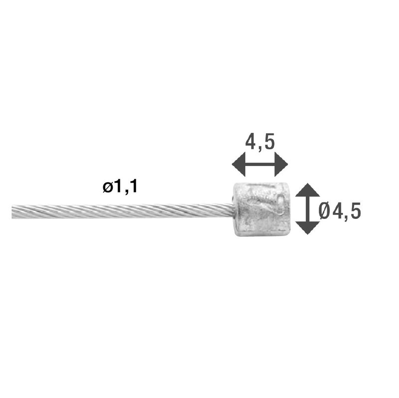 Load image into Gallery viewer, Elvedes schakel binnenkabel slick rvs 2250 mm ø 1,1 mm (100x)