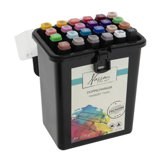 Afbeelding laden in galerijviewer, Duo markers 24 stuks in luxe box
